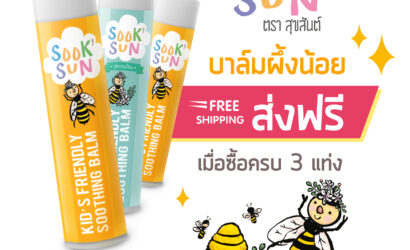 บาล์มผึ้งน้อย 3แท่ง 570 บาท